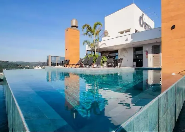 Ap Com Piscina No Rooftop, Academia, Wi-Fi, Cozinha Completa, Ar Condicionado E Garagem Privativa A 900M Da Vila Germanica