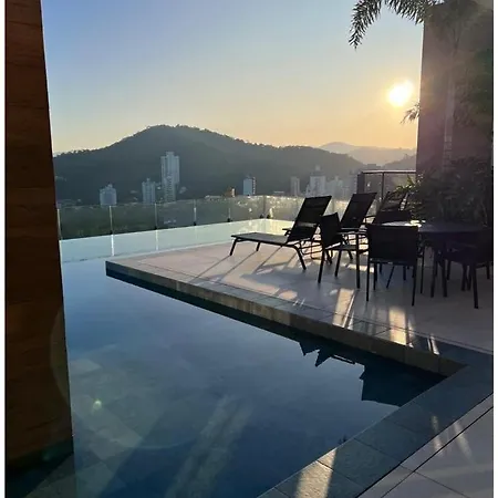 Ap Com Piscina No Rooftop, Academia, Wi-Fi, Cozinha Completa, Ar Condicionado E Garagem Privativa A 900M Da Vila Germanica Blumenau Exterior photo